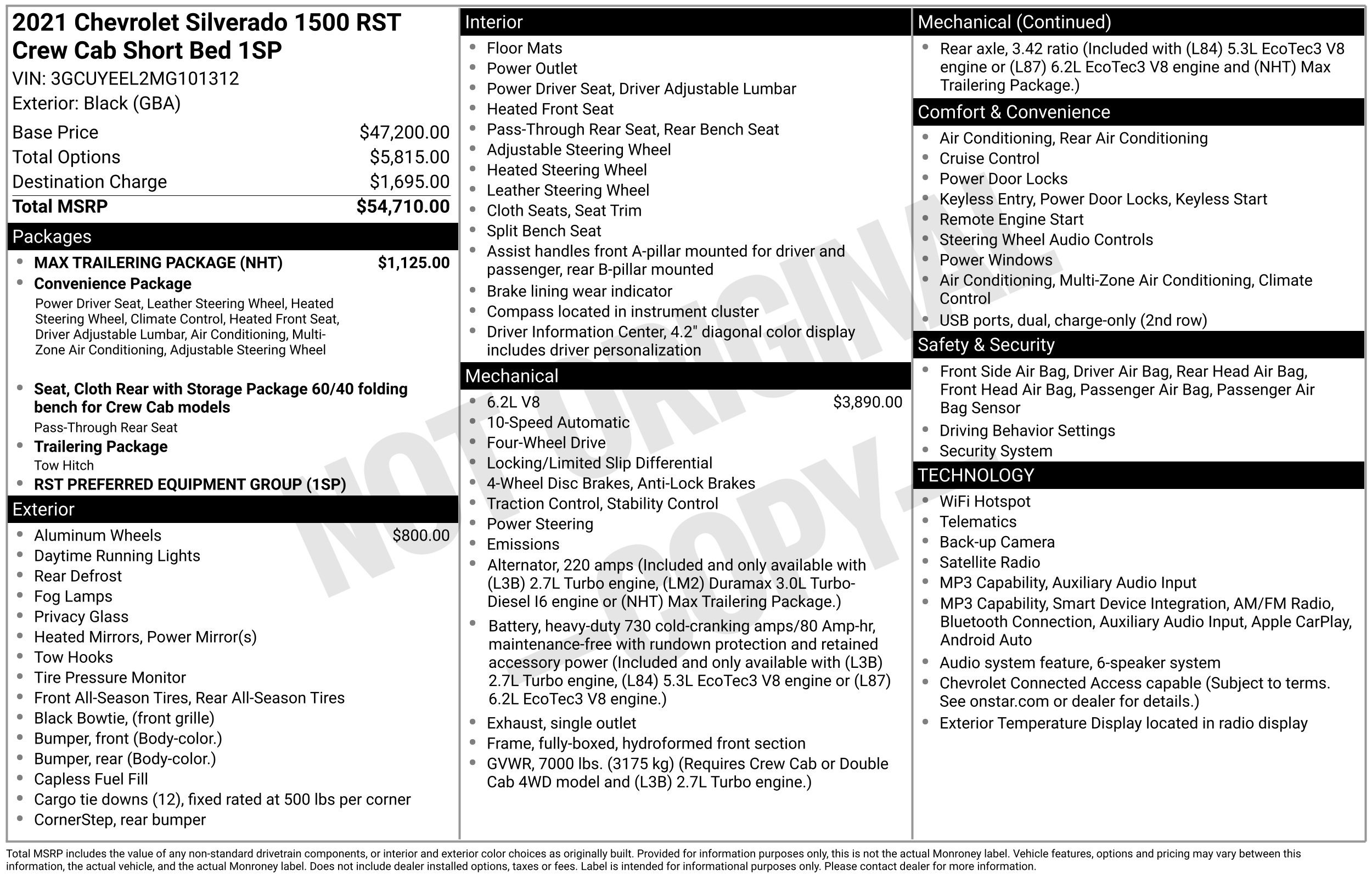 Used 2021 Chevrolet Silverado 1500 RST w/ Max Trailering Package AWD/4WD image 2