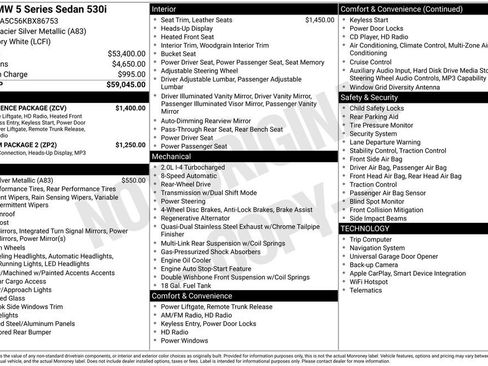 Used 2019 BMW 530i w/ Convenience Package image 2