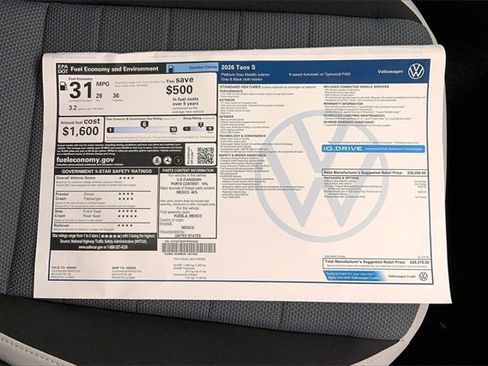 New 2026 Volkswagen Taos S image 15