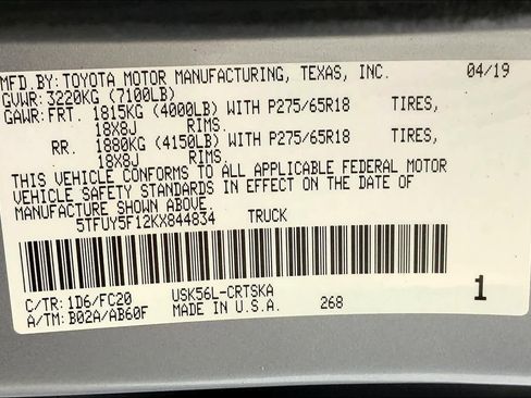 Used 2019 Toyota Tundra SR5 AWD/4WD image 36