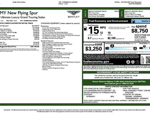 Used 2020 Bentley Flying Spur W12 w/ First Edition Specification image 2