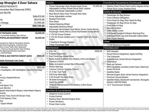 New 2026 Jeep Wrangler Unlimited Sahara w/ Whitecap Package AWD/4WD image 31
