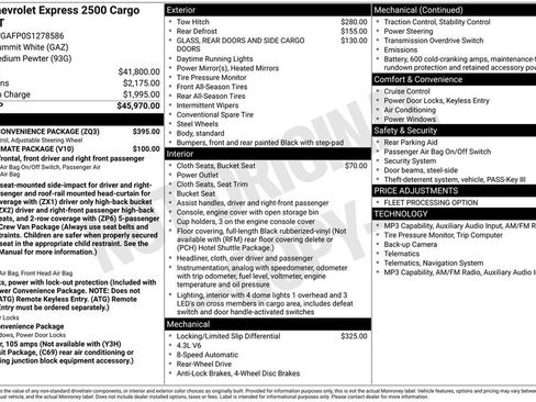 Used 2025 Chevrolet Express 2500 w/ Driver Convenience Package RWD image 6
