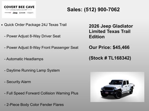 New 2026 Jeep Gladiator Sport image 18