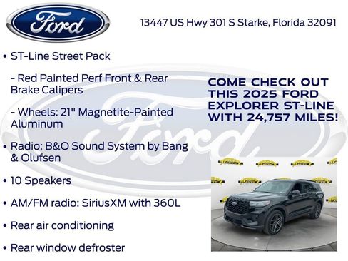 Certified 2025 Ford Explorer ST-Line w/ ST-Line Street Pack AWD/4WD image 22