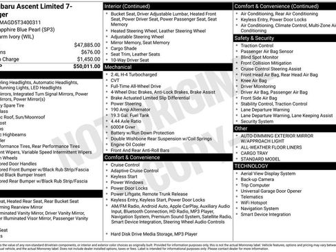 New 2026 Subaru Ascent Limited AWD/4WD image 14