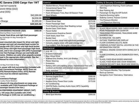 New 2026 GMC Savana 2500 w/ Driver Convenience Package RWD image 63