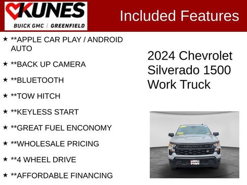 Used 2024 Chevrolet Silverado 1500 W/T w/ WT Value Package AWD/4WD image 2
