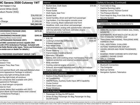 New 2025 GMC Savana 3500 w/ Power Convenience Package image 3