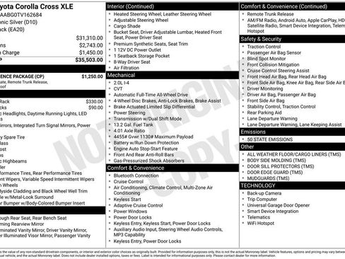 Used 2026 Toyota Corolla Cross XLE w/ Convenience Package image 5