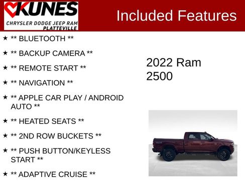 Used 2022 RAM 2500 Big Horn w/ Level C Equiment Group AWD/4WD image 2