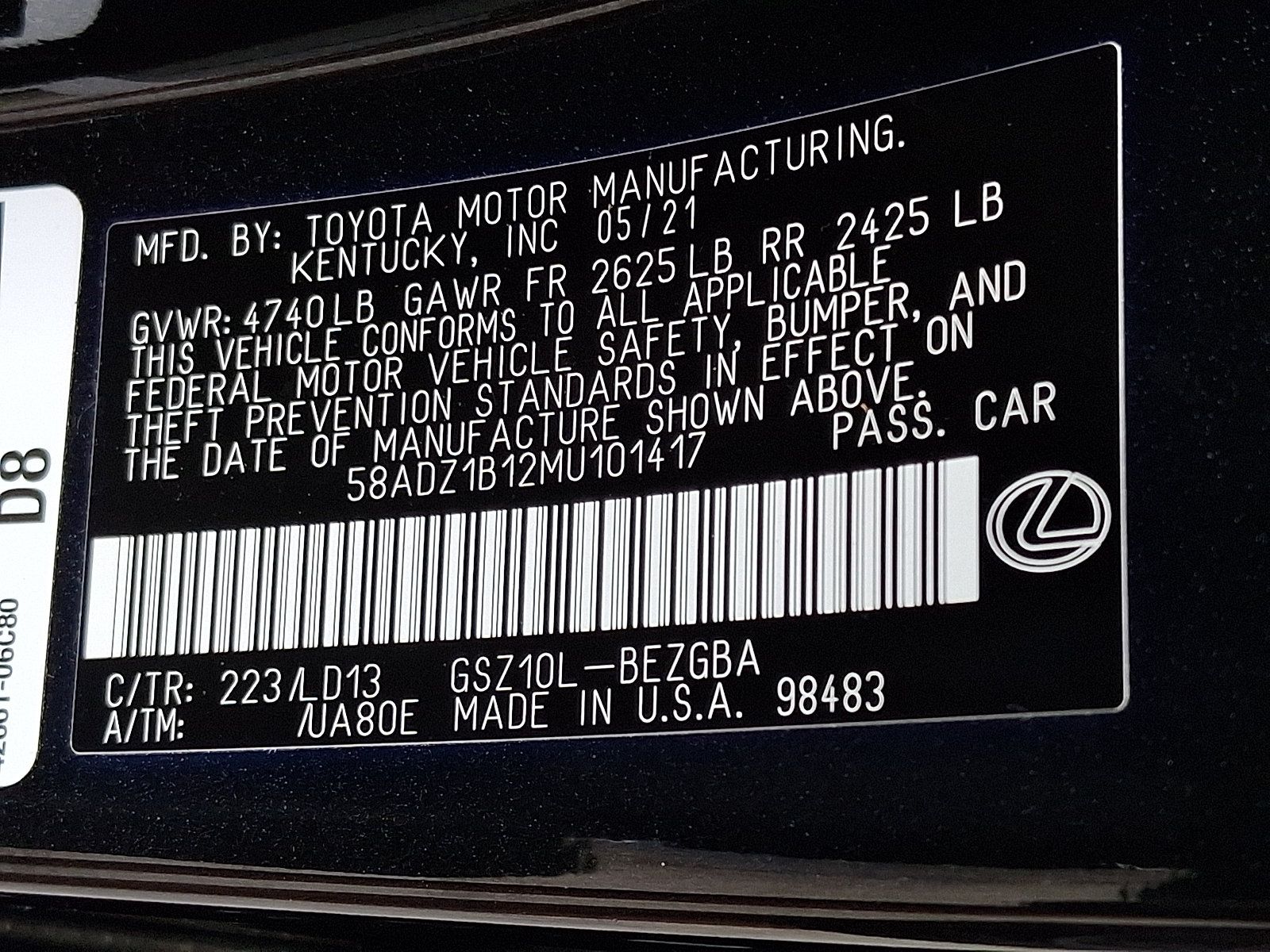 Used 2021 Lexus ES 350 w/ Premium Package FWD image 28