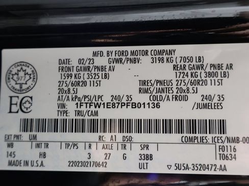 Used 2023 Ford F150 Lariat w/ Equipment Group 502A High AWD/4WD image 59