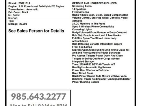 Used 2025 Ford F150 Platinum w/ Equipment Group 702A High AWD/4WD image 31