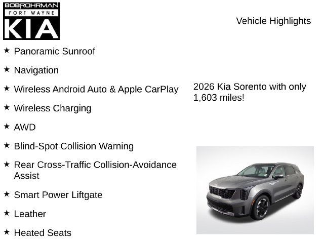 Certified 2026 Kia Sorento EX w/ EX Premium Package AWD/4WD image 7