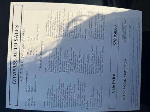 Used 2021 INFINITI Q50 Signature Edition w/ Cargo Package image 9