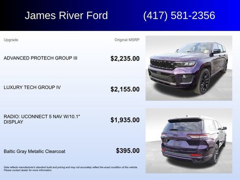 Used 2022 Jeep Grand Cherokee L Overland w/ Advanced Protech Group III AWD/4WD image 5