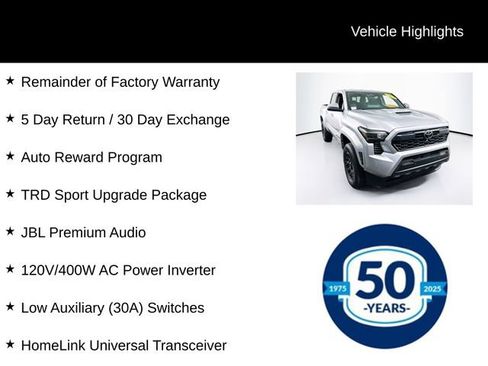 Used 2025 Toyota Tacoma TRD Sport w/ TRD Sport Upgrade Package AWD/4WD image 7