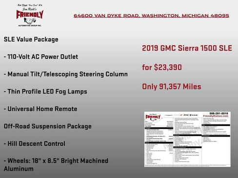 Used 2019 GMC Sierra 1500 SLE w/ SLE Value Package AWD/4WD image 7