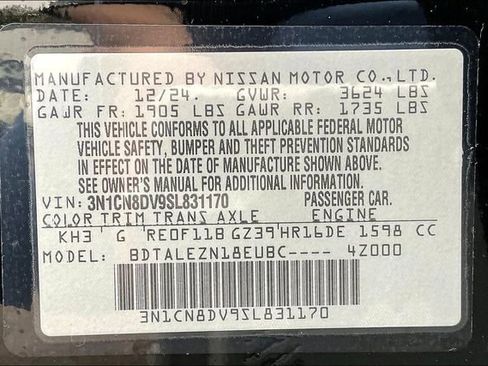 New 2025 Nissan Versa S w/ S Plus Package image 14