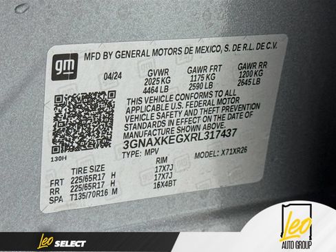 Used 2024 Chevrolet Equinox LT w/ LPO, Floor Liner Package FWD image 34