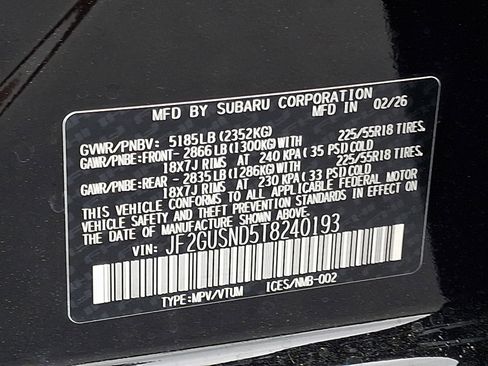 New 2026 Subaru Crosstrek 2.5i Limited AWD/4WD image 20