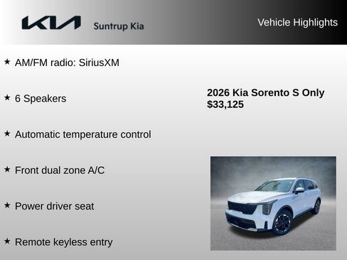 Used 2026 Kia Sorento S FWD image 8
