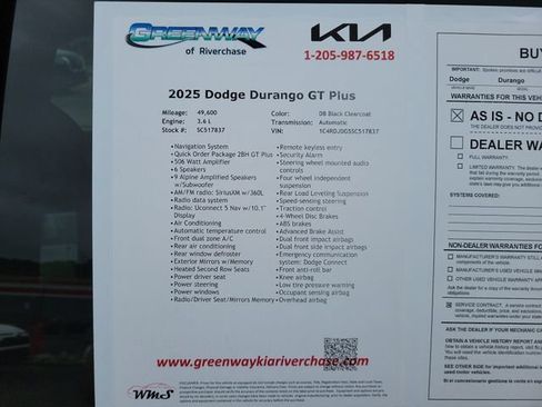 Used 2025 Dodge Durango GT AWD/4WD image 40