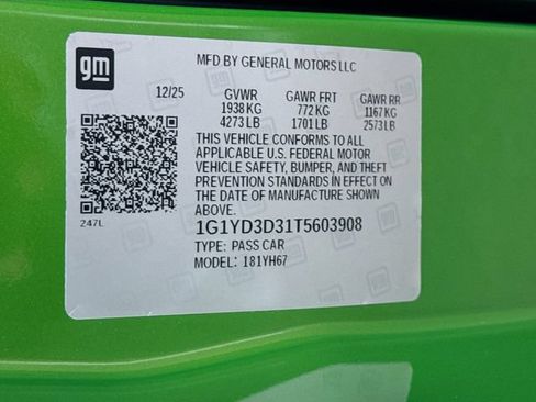 Used 2026 Chevrolet Corvette Z06 w/ Battery Protection Package RWD image 29