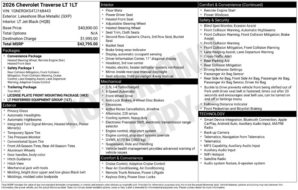 Certified 2026 Chevrolet Traverse LT FWD image 36