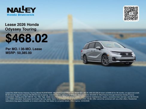 New 2026 Honda Odyssey Touring image 3