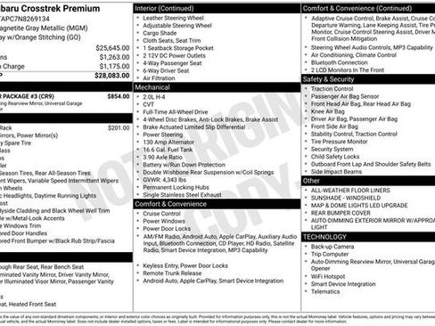 Used 2022 Subaru Crosstrek 2.0i Premium w/ Popular Package #3 image 30