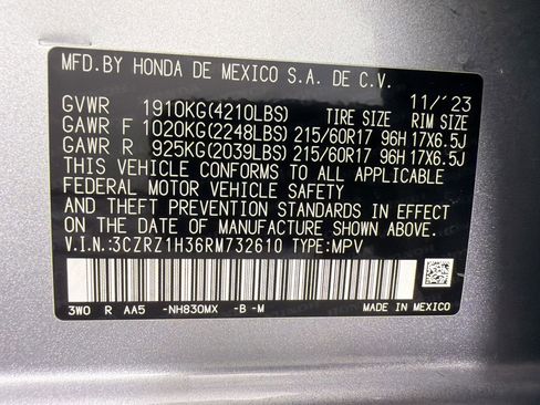 Used 2024 Honda HR-V LX image 16