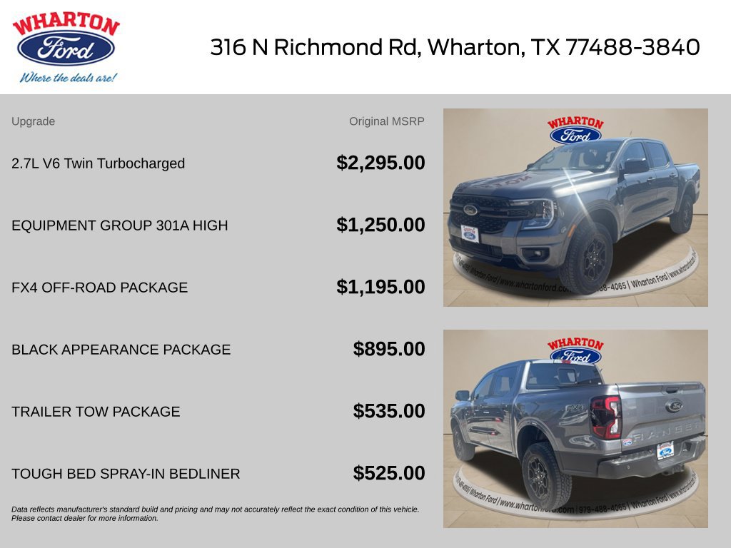 New 2026 Ford Ranger XLT w/ Equipment Group 301A High AWD/4WD image 2