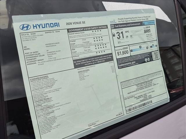 New 2026 Hyundai Venue SE FWD image 17