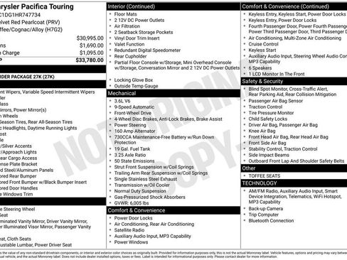 Used 2017 Chrysler Pacifica Touring FWD image 2