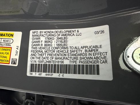 New 2026 Honda Civic Sport image 17