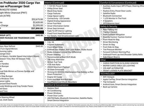 New 2026 RAM ProMaster 3500 w/ Power Group FWD image 12