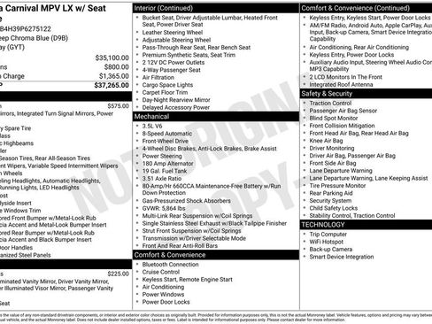 Used 2023 Kia Carnival LX FWD image 2