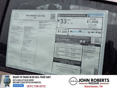 New 2026 Nissan Sentra SV w/ Floor Mat Package FWD image 20