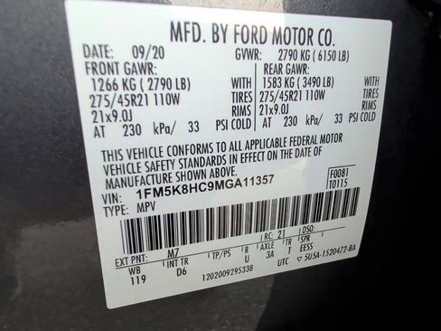 Used 2021 Ford Explorer Platinum w/ Equipment Group 601A image 32