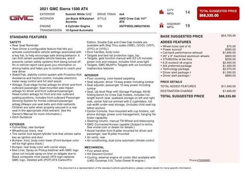 Used 2021 GMC Sierra 1500 AT4 w/ Technology Package AWD/4WD image 4