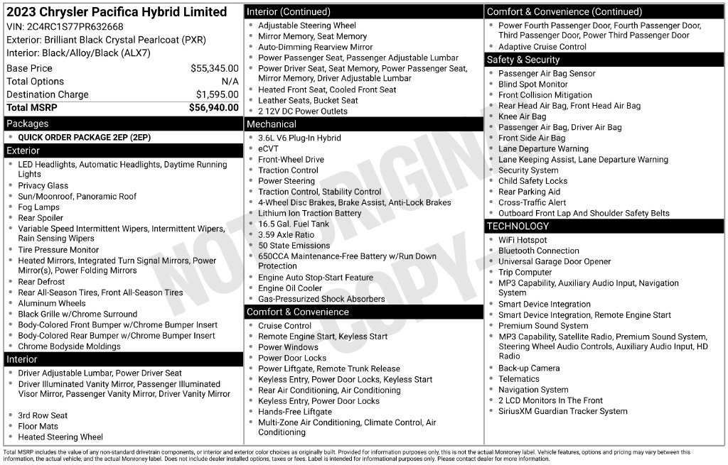 Used 2023 Chrysler Pacifica Limited FWD image 18