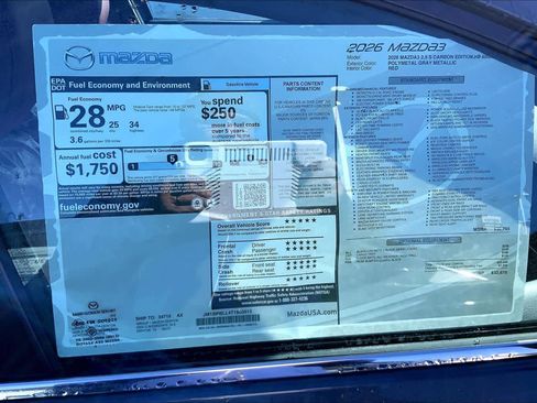 New 2026 MAZDA MAZDA3 Carbon image 20