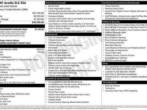 Used 2022 GMC Acadia SLE w/ Driver Convenience Package AWD/4WD image 11