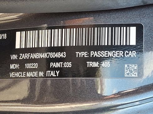 Used 2019 Alfa Romeo Giulia Ti Sport w/ Quick Order Package 22S Sport image 27