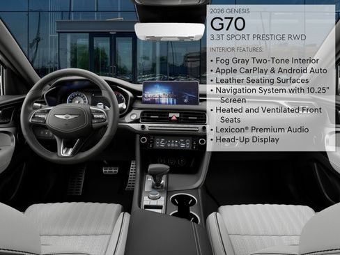 New 2026 Genesis G70 3.3T Sport Prestige RWD image 15