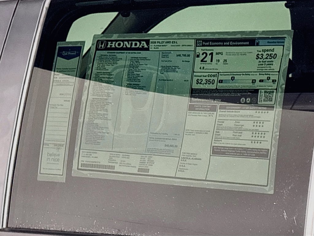 New 2026 Honda Pilot EX-L image 24