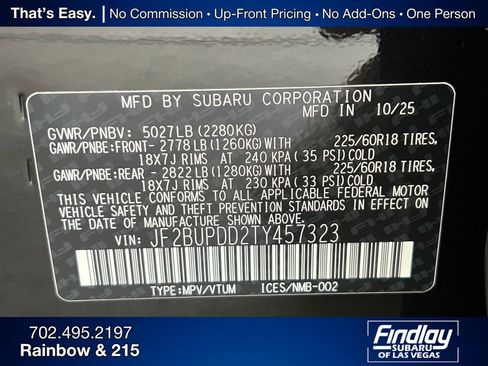 New 2026 Subaru Outback Limited image 35