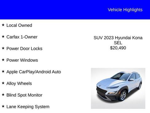 Used 2023 Hyundai Kona SEL FWD image 2